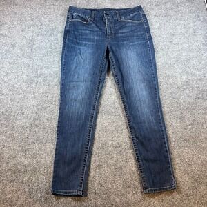 Seven7 Womens High Rise Skinny Jeans Size 14 Dark Wash Stretch Y2K